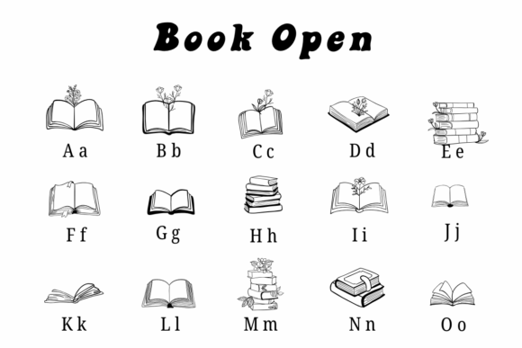 Book Open Font - Preview 1