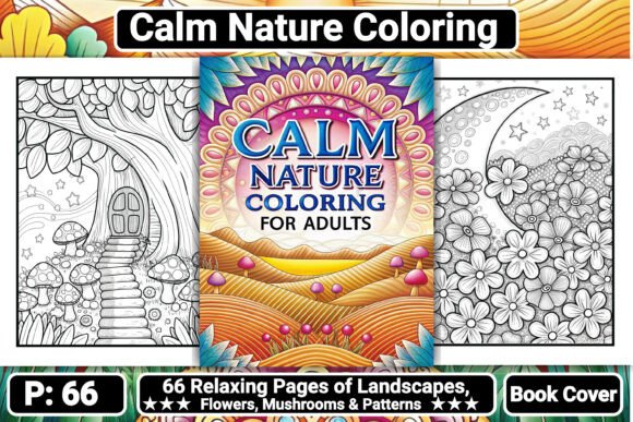 Calm Nature Coloring Pages for Adults