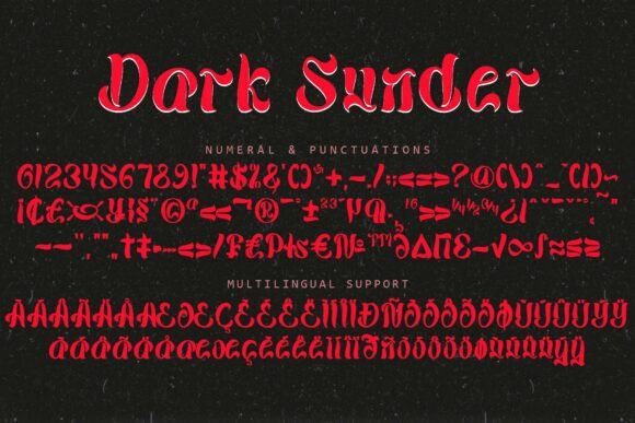 Dark Sunder Font - Preview 6
