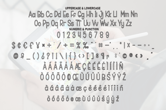 Digital Coloring Font PNG with transparent background - Preview 6