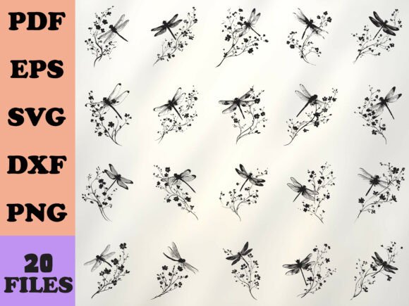 Spring Dragonfly Clipart SVG Graphic by ninjaaui · Creative Fabrica