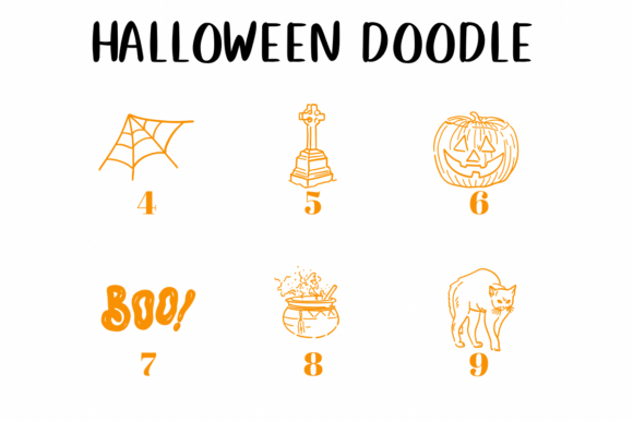 Halloween Doodle Font - Preview 3