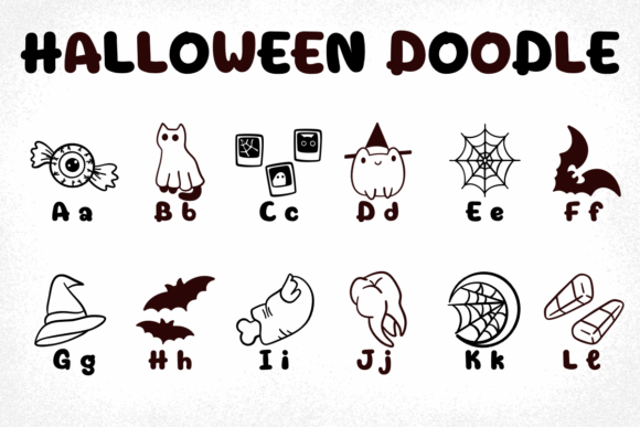 Halloween Doodle Font - Preview 1