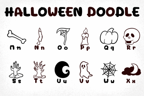 Halloween Doodle Font - Preview 2