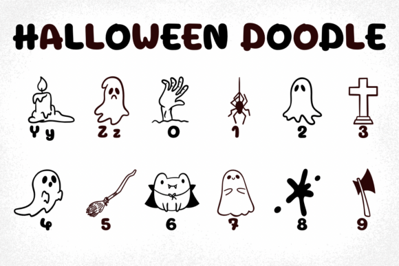 Halloween Doodle Font - Preview 3