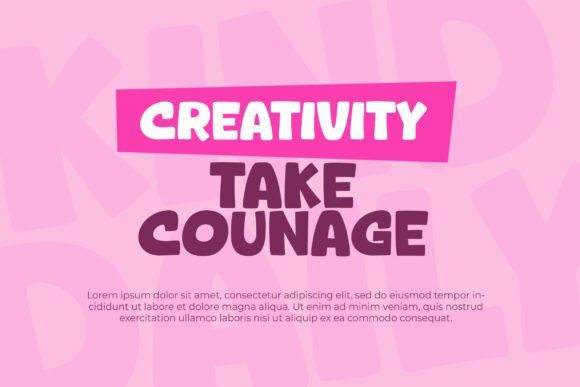 Kind Daily Font PNG with transparent background - Preview 3