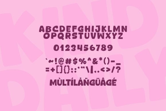 Kind Daily Font PNG with transparent background - Preview 4
