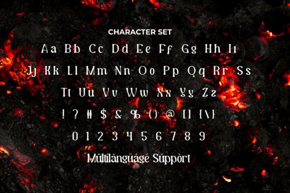 Magma Burst Font PNG with transparent background - Preview 4