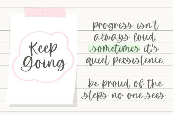 Meadowline Font PNG with transparent background - Preview 3