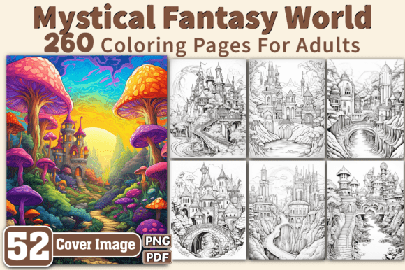 Mystical Fantasy World Coloring Pages