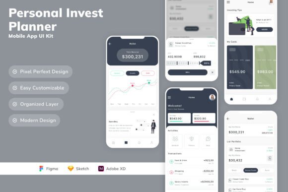 Personal Invest Planner Mobile App UI