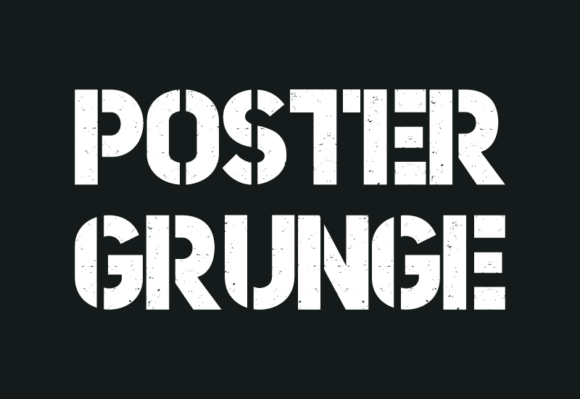 Poster Grunge Font PNG with transparent background - Preview 2