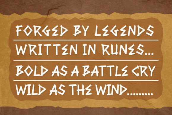 Ragnarun Font PNG with transparent background - Preview 2