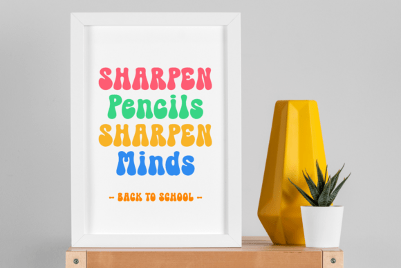 Retro Study Font PNG with transparent background - Preview 1