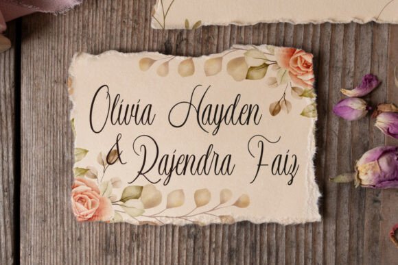 Rosella Aerous Font PNG with transparent background - Preview 1