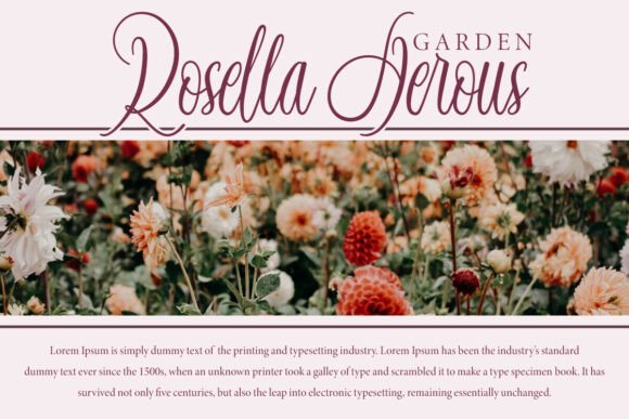 Rosella Aerous Font PNG with transparent background - Preview 4