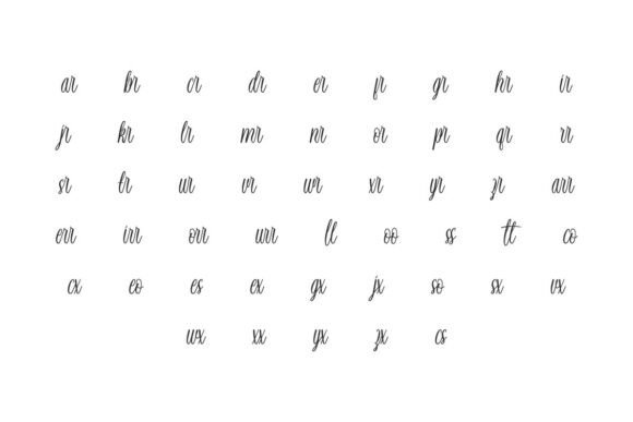 Rosella Aerous Font PNG with transparent background - Preview 5