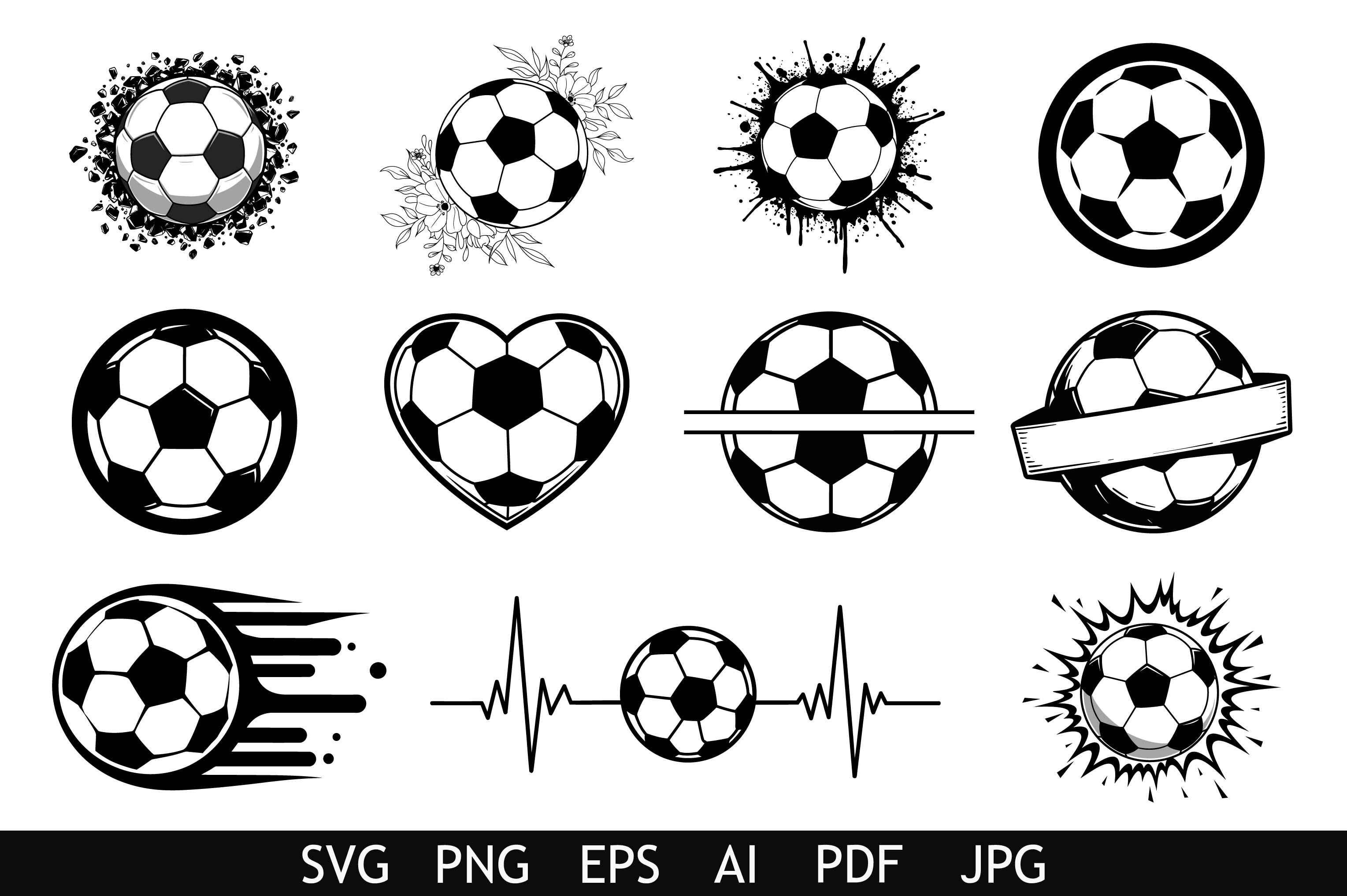 Soccer Ball Graphic Art Set