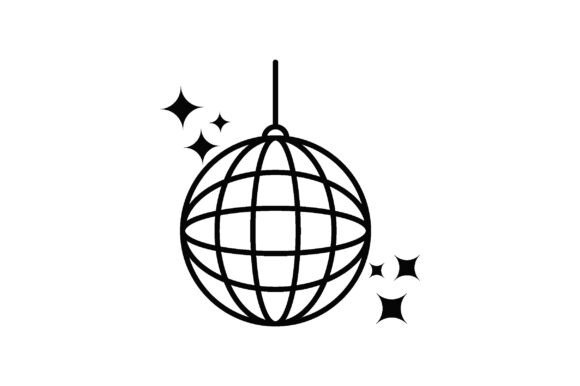 Disco Ball Icon Vector Design Concept