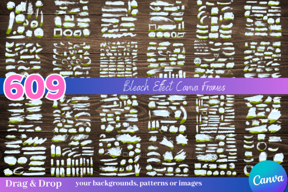 609 bleach brush effect Canva frame templates