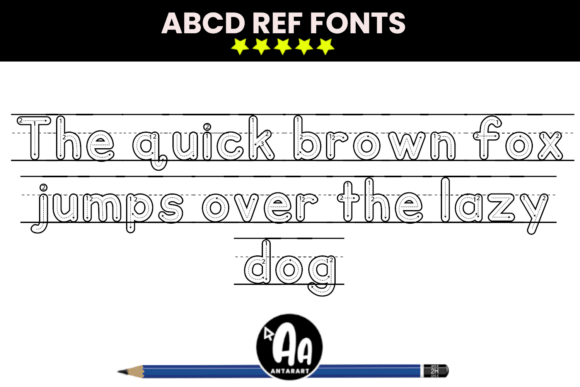 Abcd Ref Outlined Dotted Arrows Lined Font - Preview 1