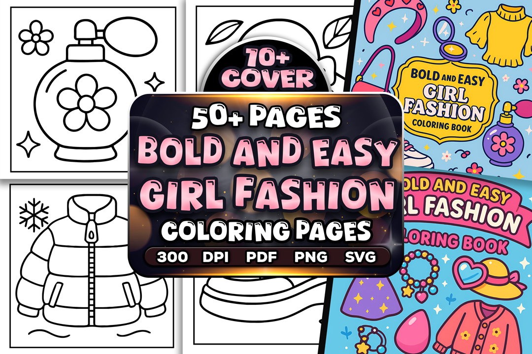 Bold Easy Girl Fashion Coloring Pages