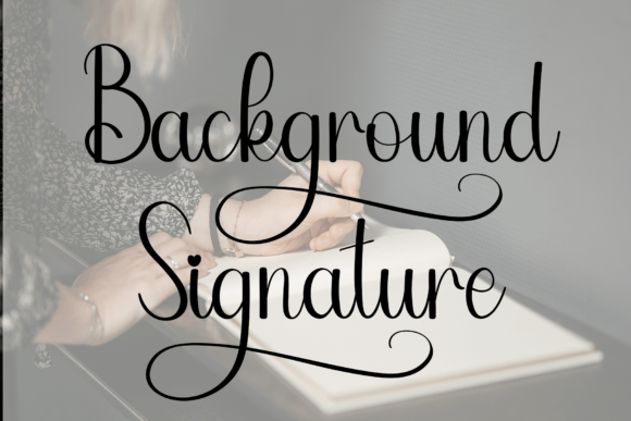 Book Signature Font - Preview 4