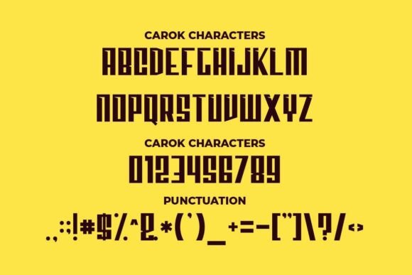 Carok Font - Preview 1