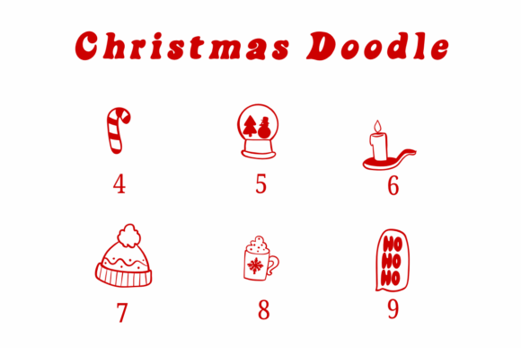 Christmas Doodle Font - Preview 3