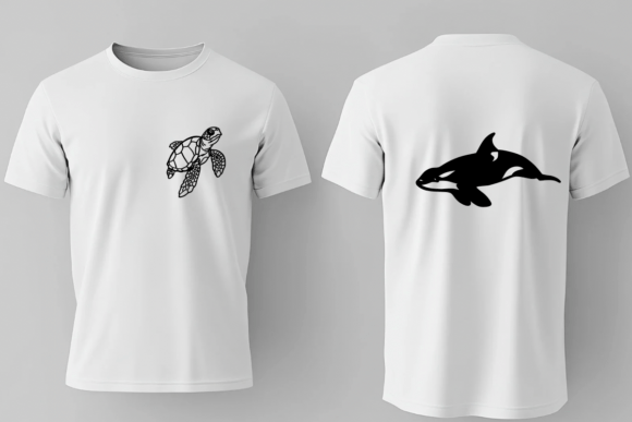 Cute Sea Animals Font PNG with transparent background - Preview 5