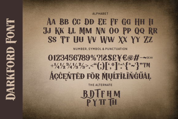 Darkford Font PNG with transparent background - Preview 3