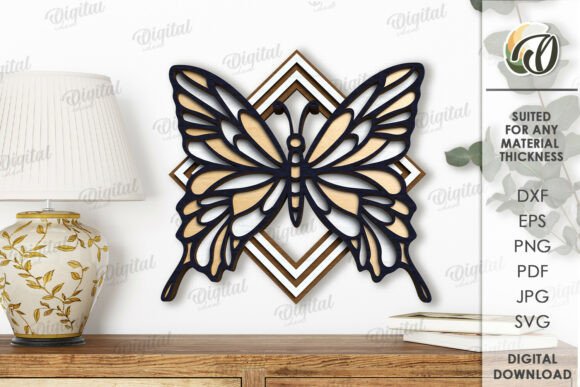 Decorative Layered Wall Art Corte a Laser Por Digital Idea