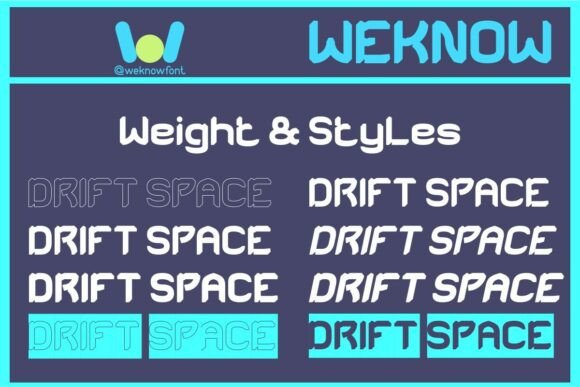 Drift Space Font PNG with transparent background - Preview 6