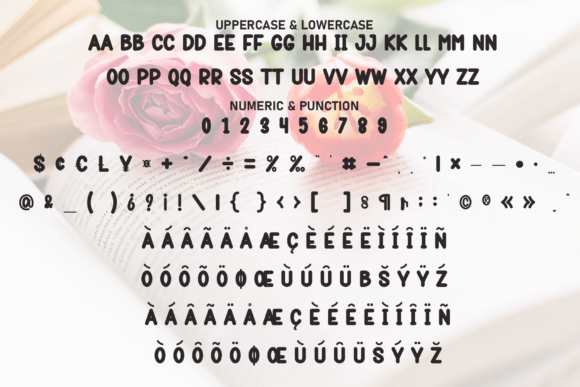 Flowers Booklove Font PNG with transparent background - Preview 6
