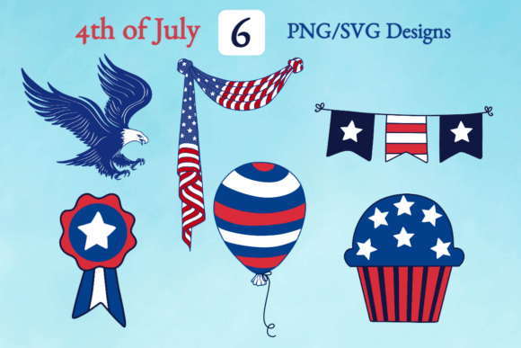 Fourth of July Fun Illustration Artisanat Par EasyPeasy SVGs