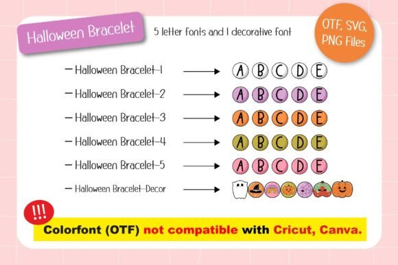 Halloween Bracelet Font - Preview 1