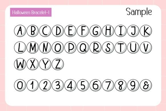 Halloween Bracelet Font - Preview 2