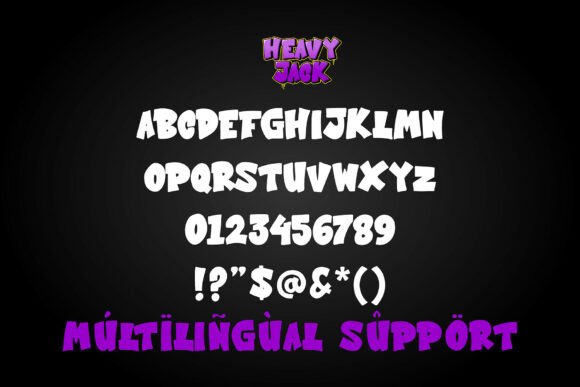 Heavy Jack Font PNG with transparent background - Preview 1