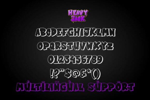 Heavy Jack Font PNG with transparent background - Preview 2