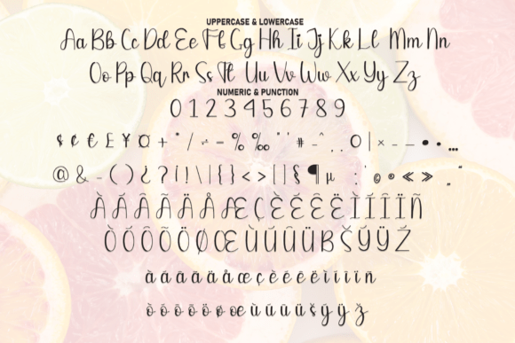 Juicy Font PNG with transparent background - Preview 6