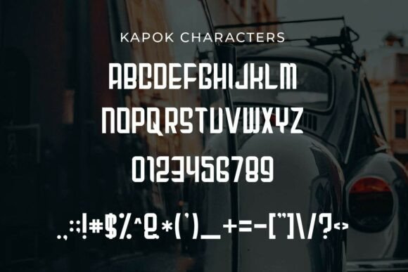 Kapok Font PNG with transparent background - Preview 1