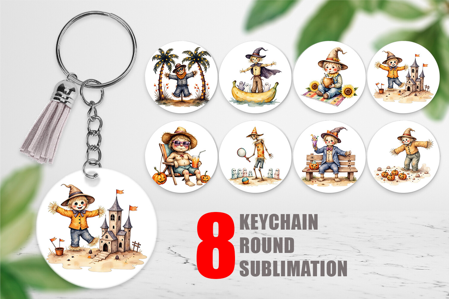 Fun Raphics Keychain Sunny Scarecrow Fun Graphic by Artnoy · Creative Fabrica