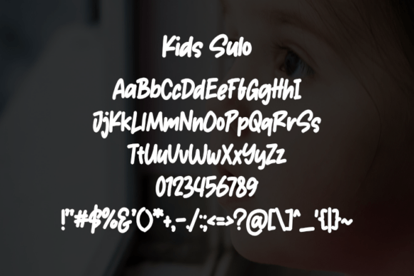 Kids Sulo Font PNG with transparent background - Preview 1