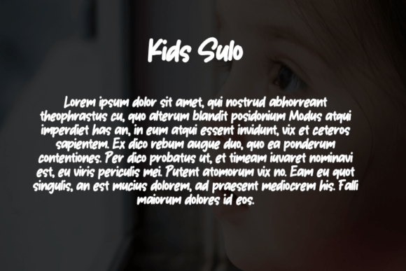 Kids Sulo Font PNG with transparent background - Preview 2