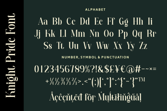 Knight Pride Font PNG with transparent background - Preview 4