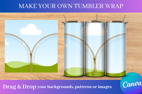 Make Your Own Gold Zipper Tumbler Wrap