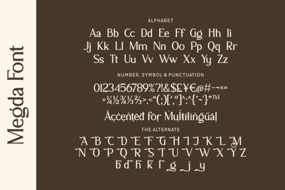 Megda Font PNG with transparent background - Preview 3