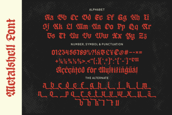 Metalshell Font font preview - 3