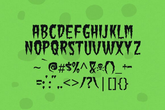 Nightmare Notes Font PNG with transparent background - Preview 4