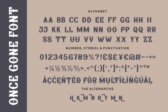 Once Gone Font PNG with transparent background - Preview 4